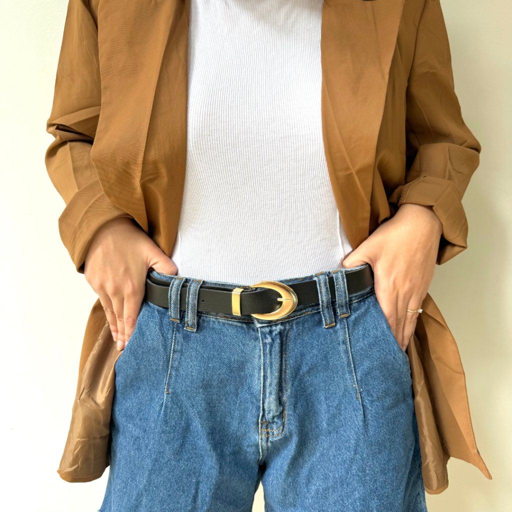 Kit 4 Cinto Feminino da Moda Fivela Amendoada