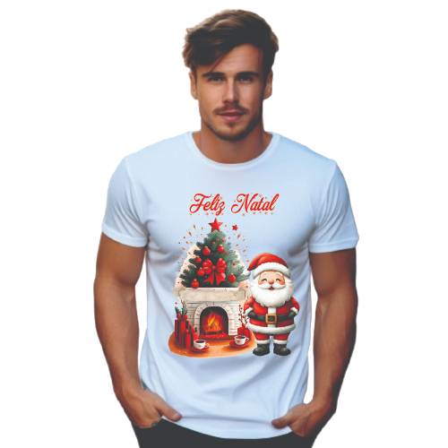 Camiseta Comemoração Natal Papai Noel Natalino
