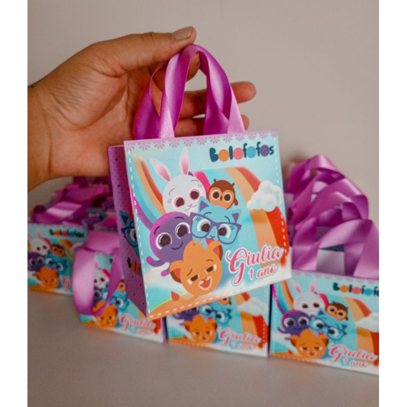 20 Mini  Sacolinhas Surpresas Personalizadas, Festa Bolofofos, Lembrancinhas.