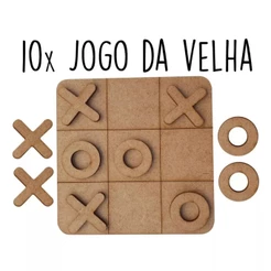 kit jogosda velha 5,10,15,20,25 e 30 unidades em MDF 10cm tabuleiro brinquedo presente lembrancinha