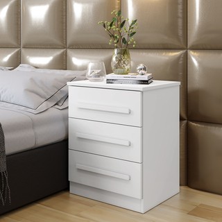 Mesa Canto de Cama Luxo 100% Mdp Criado Cabeceira Branco
