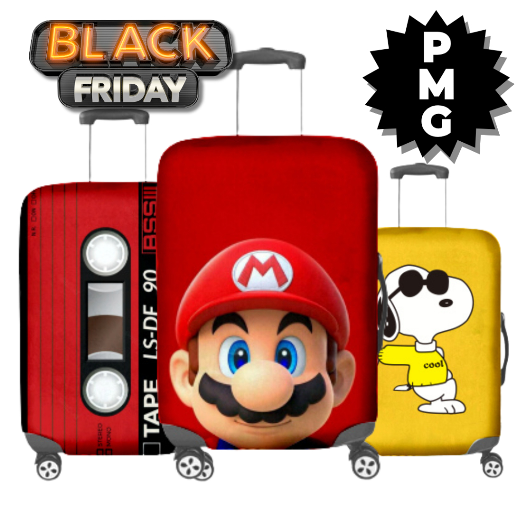 Imagem Capas de Mala para Viagem Protetora Diversas Estampas Personagens