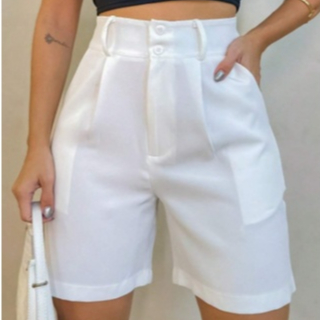 GULLA Bermuda Social Feminina Tipo Alfaiataria com Bolso(P/M/G/GG) 00185 Bermuda Social Tipo Alfaiataria com Bolso em Oferta na Shopee