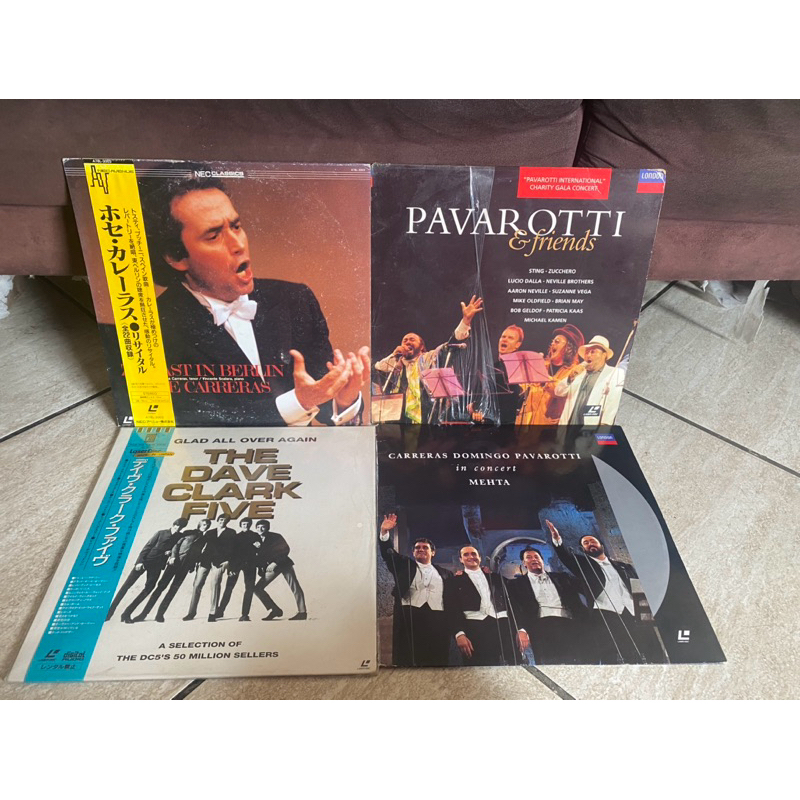 ld laser disc lote com 4 lds Pavarotti opera clássica