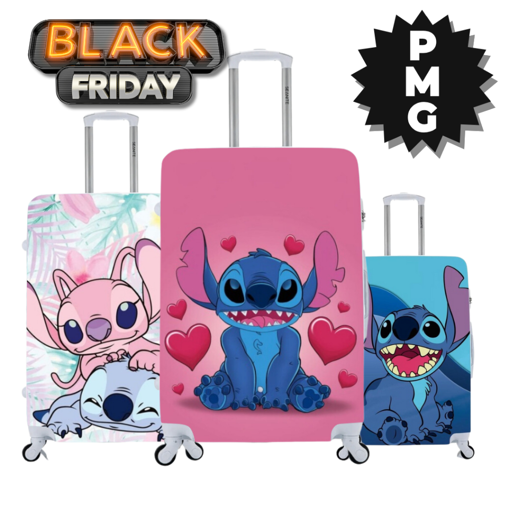 Capas Protetora Para Mala Viagem Elástica Personalizada Diversos Modelos Stitch em Oferta na Shopee