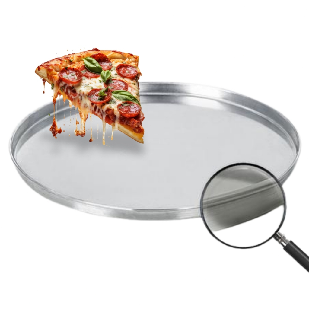Forma para Pizza 30 cm em Alumínio com Borda Reforçada Bandeja de Pizza em Oferta na Shopee