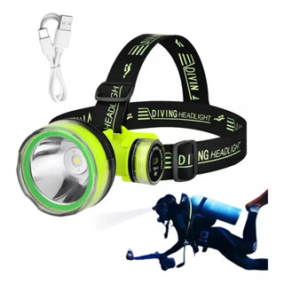 Lanterna De Cabeça Mergulho Pesca Led Usb Prova Dágua Cor Da Lanterna Strong-light Cor Da Luz Branco em Oferta na Shopee
