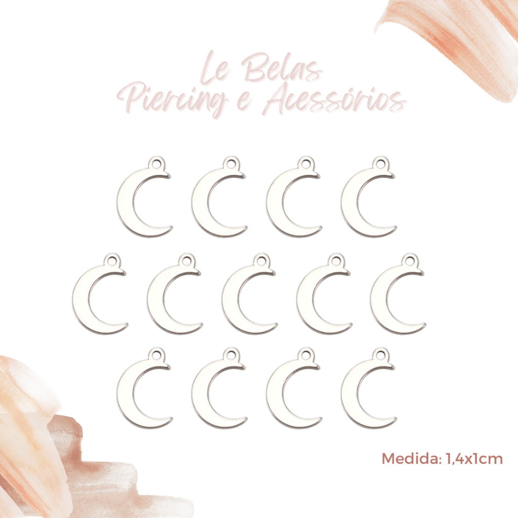 Kit Pingente lua - artesanato, trança, colares, pulseiras em Oferta na Shopee