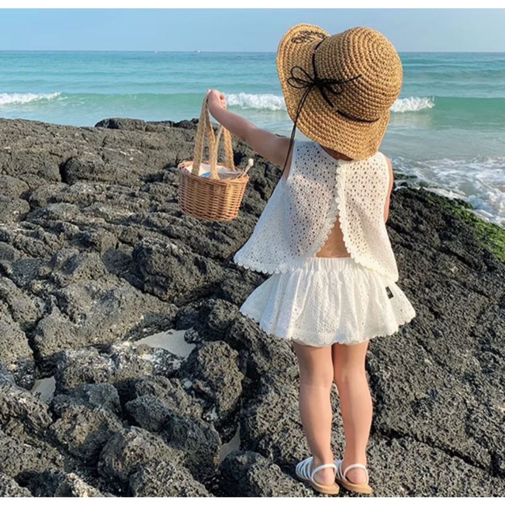 Conjunto  Branco de Renda , Roupas de Verão, Praia, Ano novo