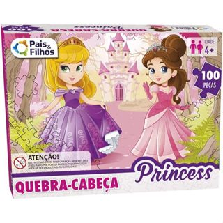Quebra Cabeça Infantil Pais e Filhos Premium Princess 100 peças Puzzle Jogo de Montar em Oferta na Shopee