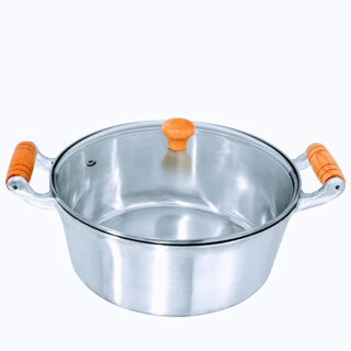 Panelas Grandes N 30,28,26,24  Tampa de Vidro Alumínio Batido Fundido Grosso 6, 5, e 4  litros Caçarolas, utensílios em Oferta na Shopee