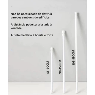 Varão Extensível porta Cortina Para Banheiro Box bastão provador