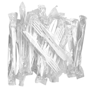 Kit Garfo e Faca Descartável Embalado p/ Delivery com 50 Unidades em Oferta na Shopee