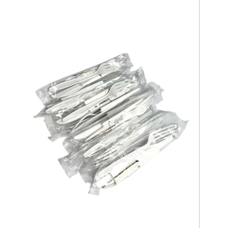 Kit Refeição Premium Garfo, Faca, Sal, Palito e Guardanapo EMBALADOS  50 Unidades