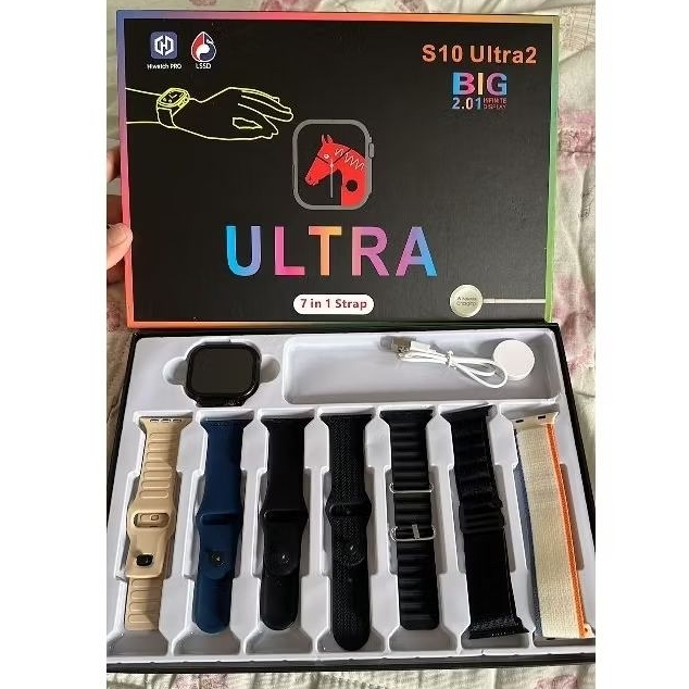 Smartwatch S10 ULTRA 2 Smartwatch Relógio Inteligente 49mm 2.01 Polegadas HD 7 Pulseiras