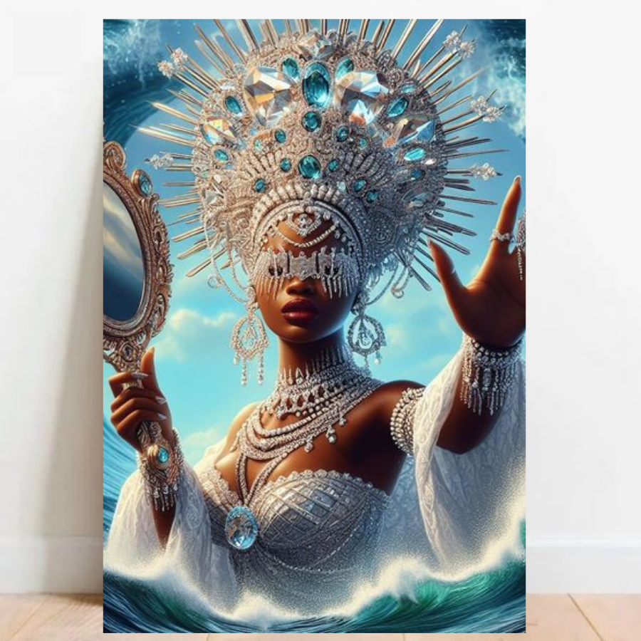 Quadro Placa decorativa Yemanjá Iemanjá Orixá Umbanda Candomblé Decorativo Oxalá 03