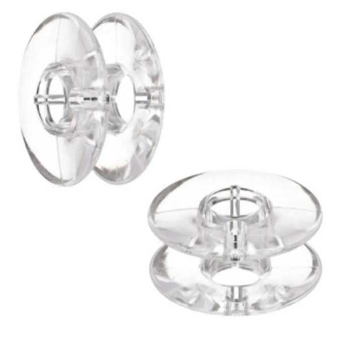 Bobina Plástica Cristal - ALTA 10 un, Canelinha P/ Máquina Costura