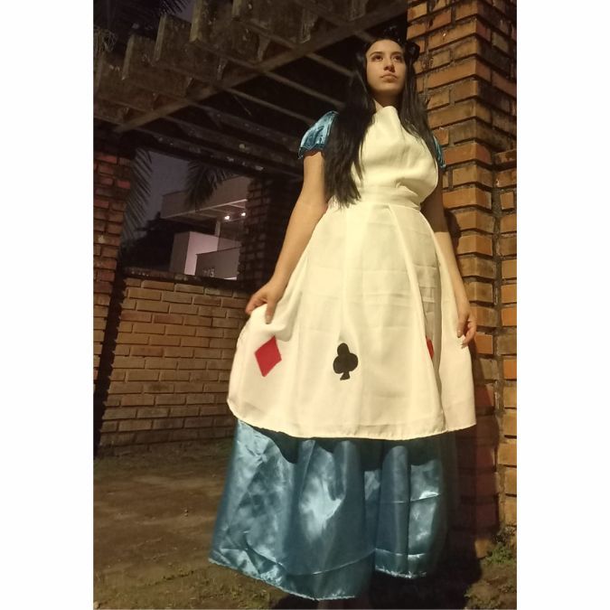 FANTASIA VESTIDO ALICE NO PAIS DAS MARAVILHAS