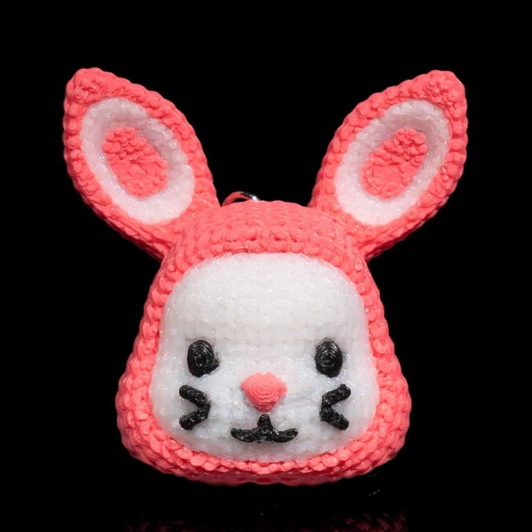 Chaveiro Coelho Crochet Keychain Fofo Acessório Bolsa Estojo