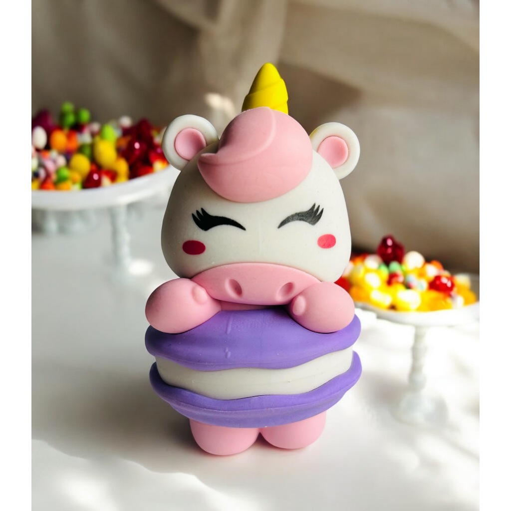 Borracha unicórnio macaron