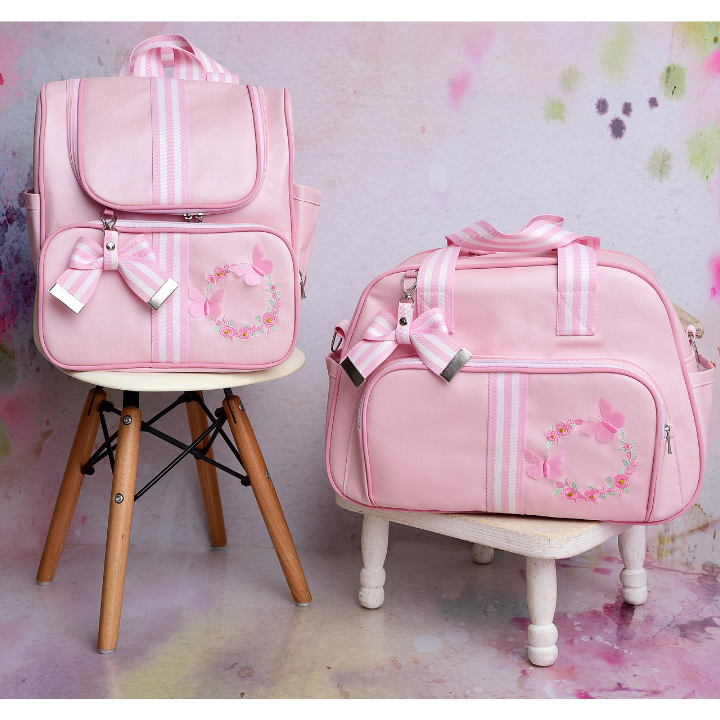 Kit Bolsa maternidade de 2 peças mala e mochila sarafi e borboleta em Oferta na Shopee