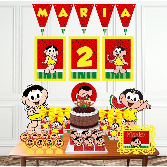 ENVIO RÁPIDO Kit festa Magali/mesversário magali/kit só um bolinho magali/decoração magali/kit magali + de 100 itens