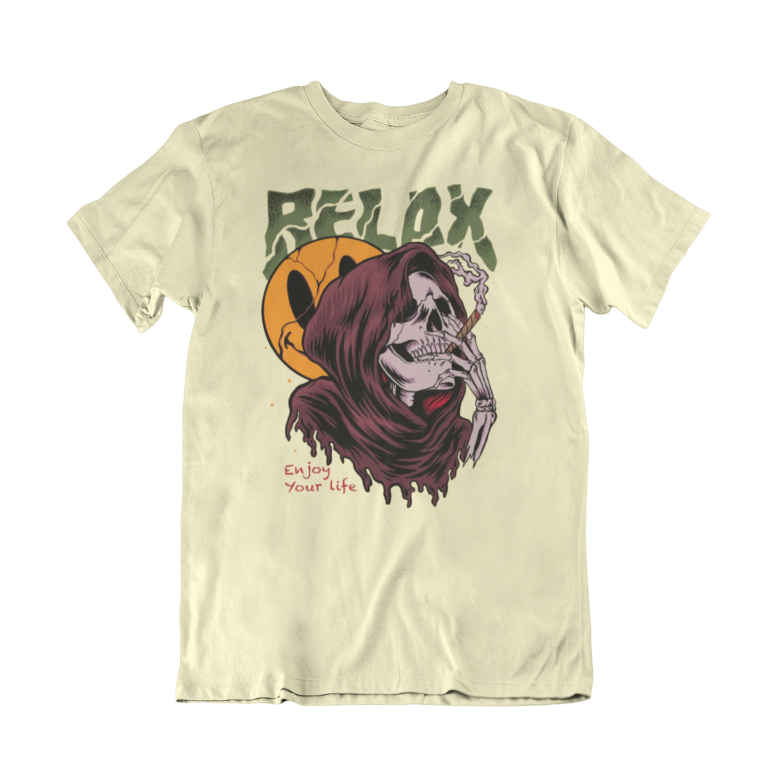 Camiseta Horus Weed Caveira Relax Streetwear 100% Algodão Fio 30.1 Camisa Premium Original Unissex Skull Seed Enjoy Life