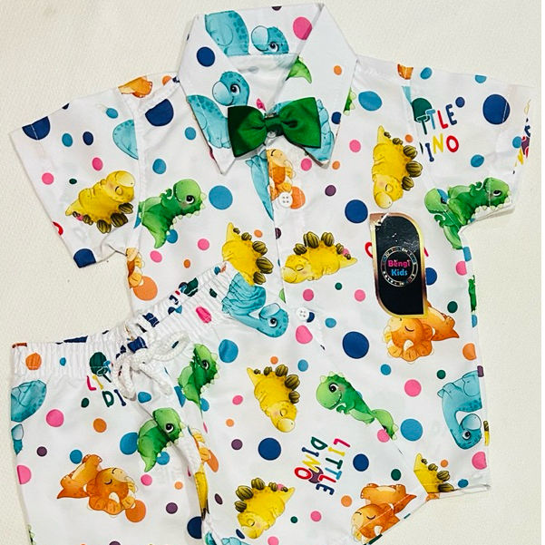 Conjunto Mauricinho Dinossauros em Oferta na Shopee