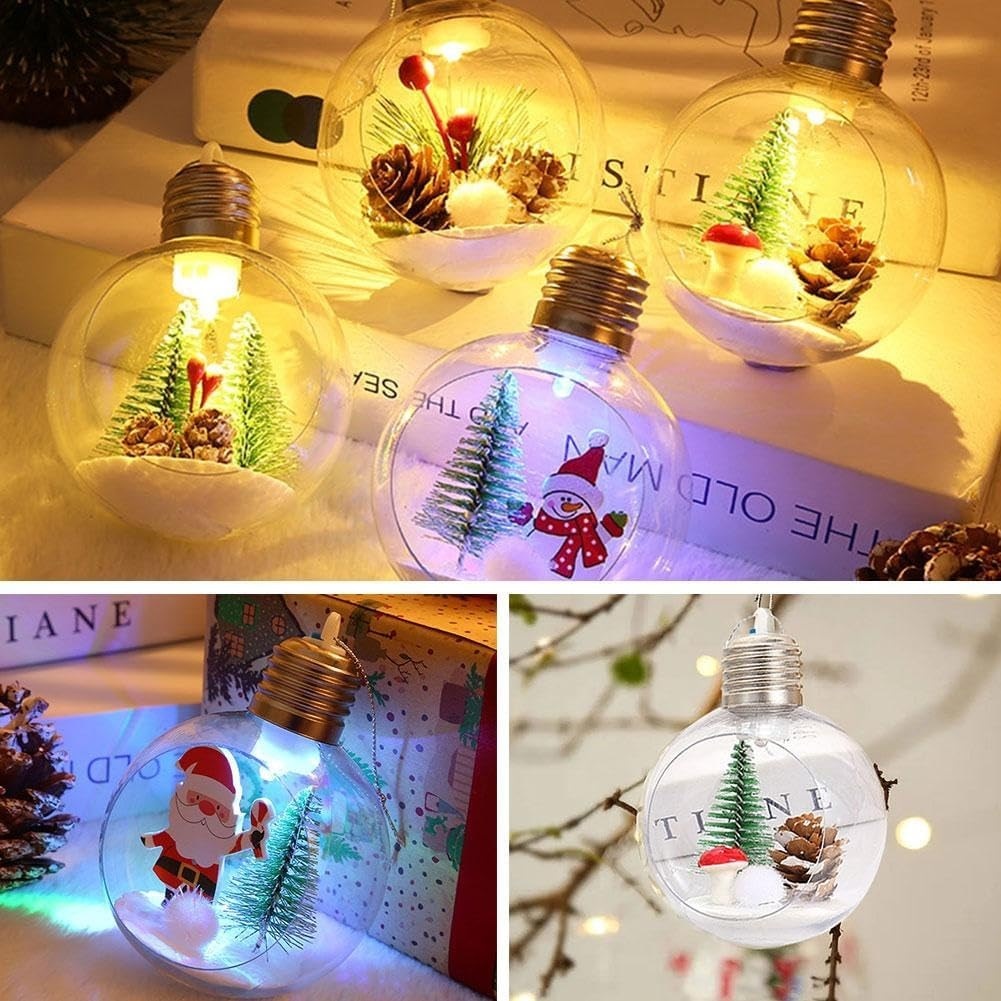 Enfeite Bola de Natal com Luz LED 10cm Sortidas – Wincy Natal