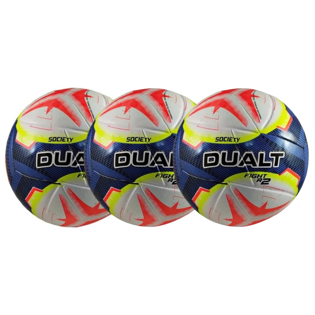 Kit c/3 Bola Dualt Society Fight R2 Lançamento 2024