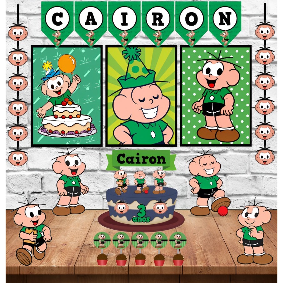 Kit Decoração Festa em Casa Tema Cebolinha em Oferta na Shopee