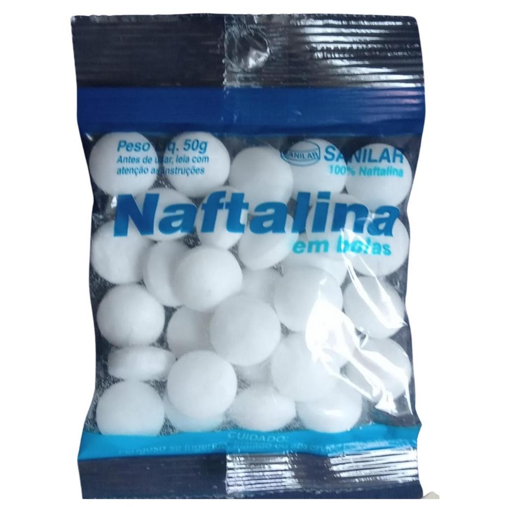 Kit Naftalina em bolas 50g Sanilar anti inseto anti traça Sanilar em Oferta na Shopee