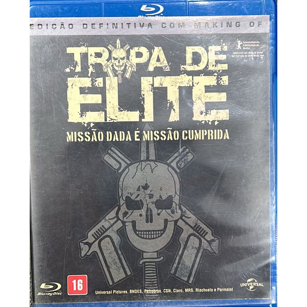 Blu-ray Tropa de Elite Missão Dada é Missão Cumprida