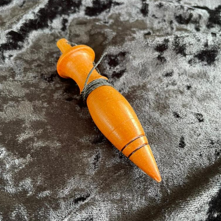 Pêndulo De Madeira Com Chumbo Para Radiestesia Radioestesia - 8,5CM - Chapeuzinho