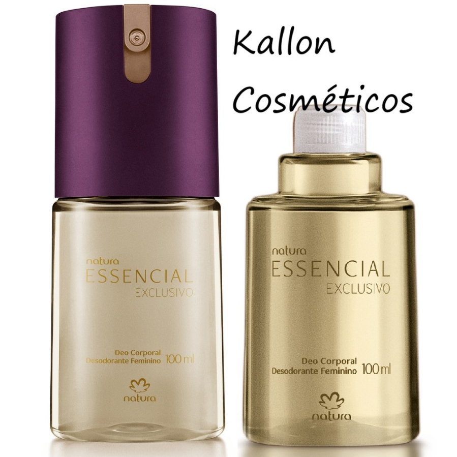Kit Desodorante Corporal Essencial Exclusivo Feminino 100 ml com Refil, Floral, Natura Cosméticos, Original, Novo