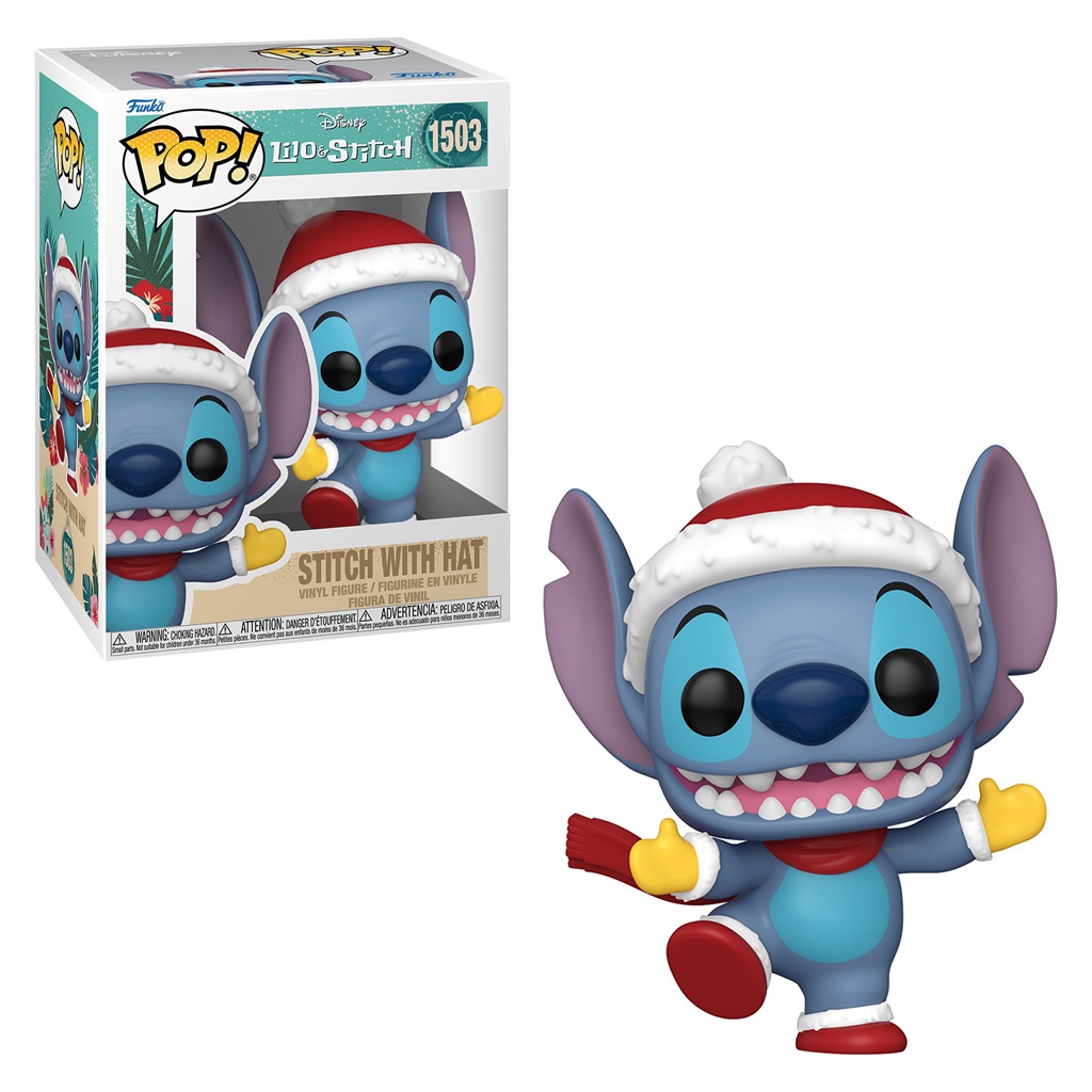 FUNKO POP DISNEY LILO STITCH HOLIDAY STITCH WITH HAT 1503 NOVO ORIGINAL em Oferta na Shopee