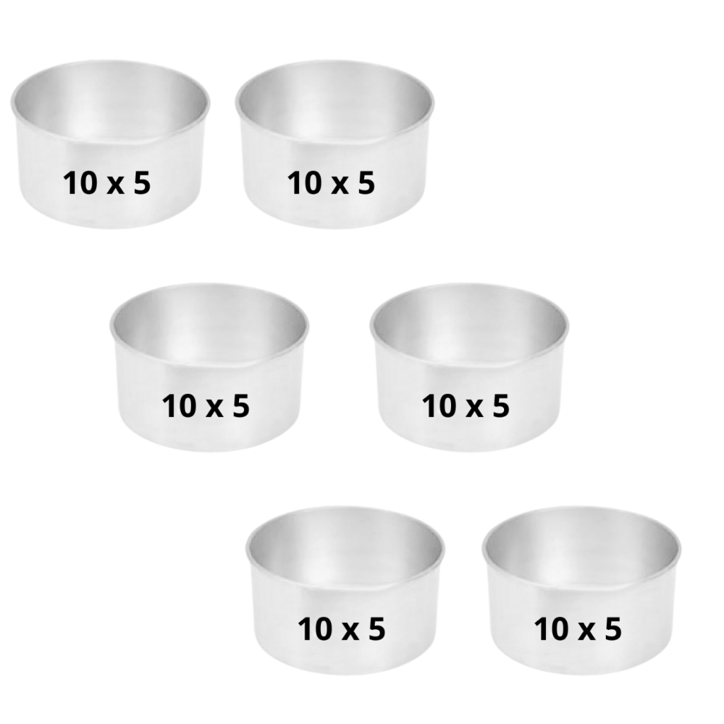 Formas BENTO CAKE 10 x 5cm Assadeira Bolo Alumínio 6pçs em Oferta na Shopee