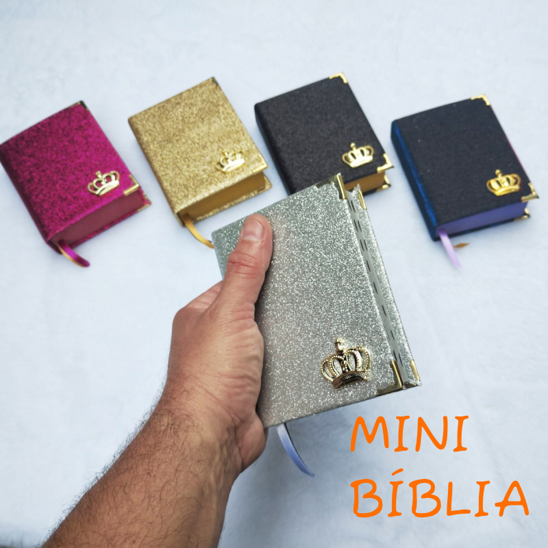 Mini Bíblia Infantil ou de Bolsa Letra Pequena, Com Índice, Capa Dura, 2 marcadores de páginas - Arc
