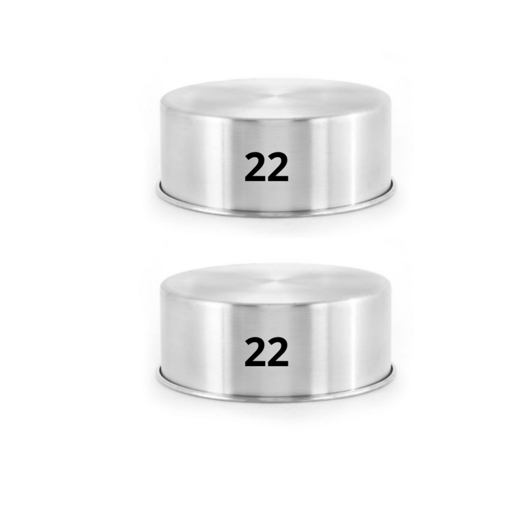 Kit 02(DUAS) Assadeira Redonda ALTA 22 x 10 Forma Aluminio