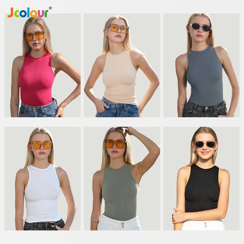 Jcolour Kit 3 Regata Feminino Moda Gringa Verão Básico Casual Trabalho Festa Paty em Oferta na Shopee