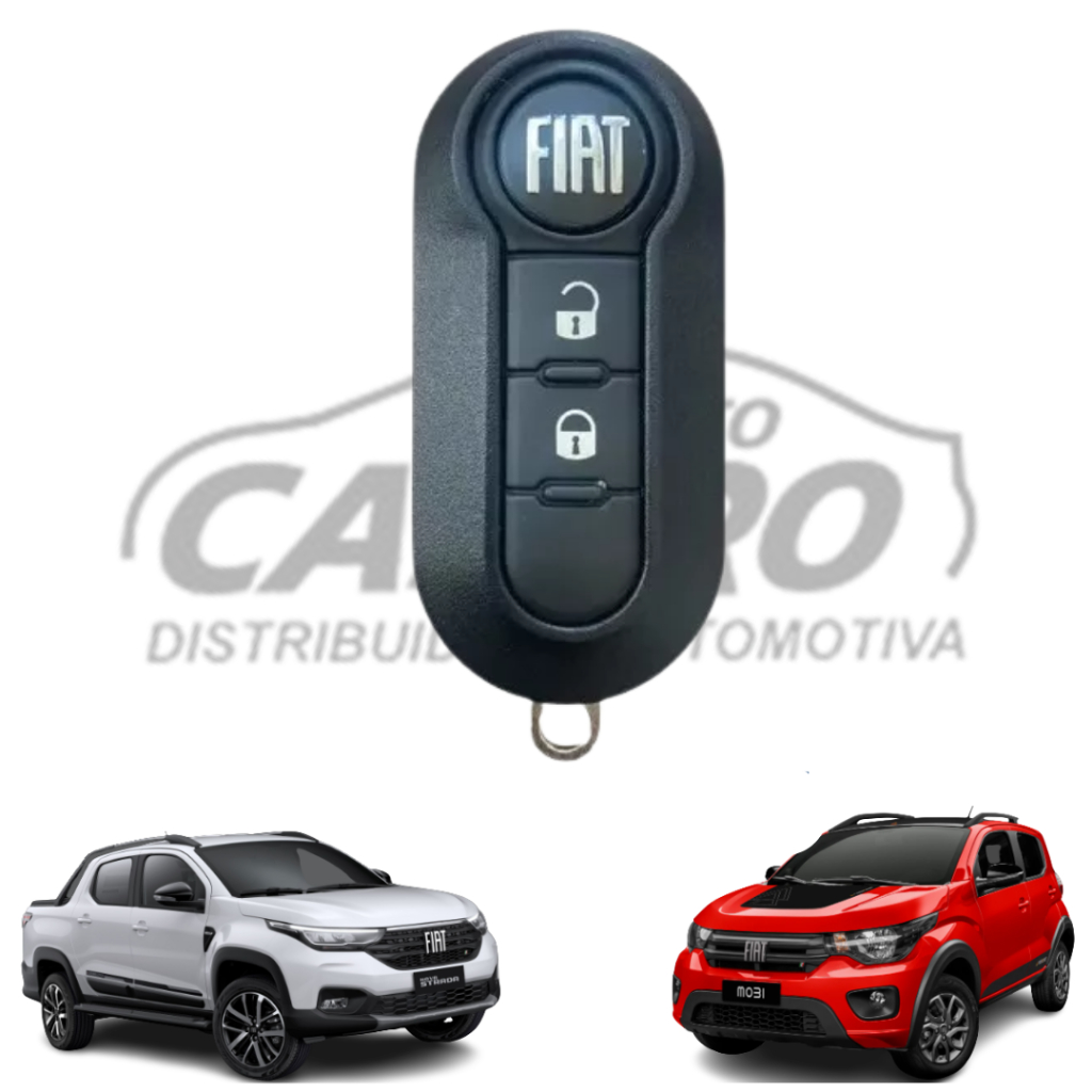 Chave canivete Fiat Mobi Strada Chip 4A Compatível com Alarme Fiat Original de Fábrica