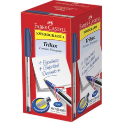 Kit 10 Canetas Faber Trilux ponta Media 032