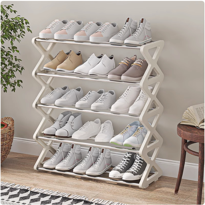 Sapateira Prateleira Sanfonada 5 Andares Organizadora Plástico Multiuso Sapatos Livros Brinquedos em Oferta na Shopee