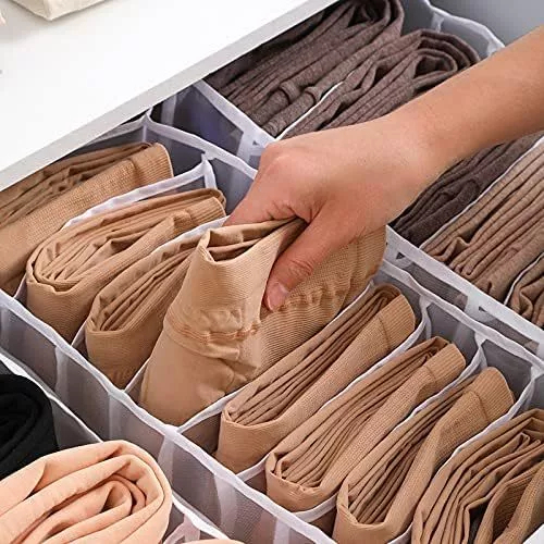 Kit 8 Colmeia Organizadora de Gaveta Dobrável Porta Calcinhas Cuecas Meias Gavetas organizadas nicho Armários e Gavetas