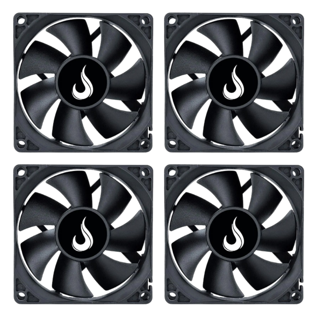 Kit 4 Cooler Fan 120mm 12v Preto Sem LED Molex Ventoinha para Computador Gabinete Pc