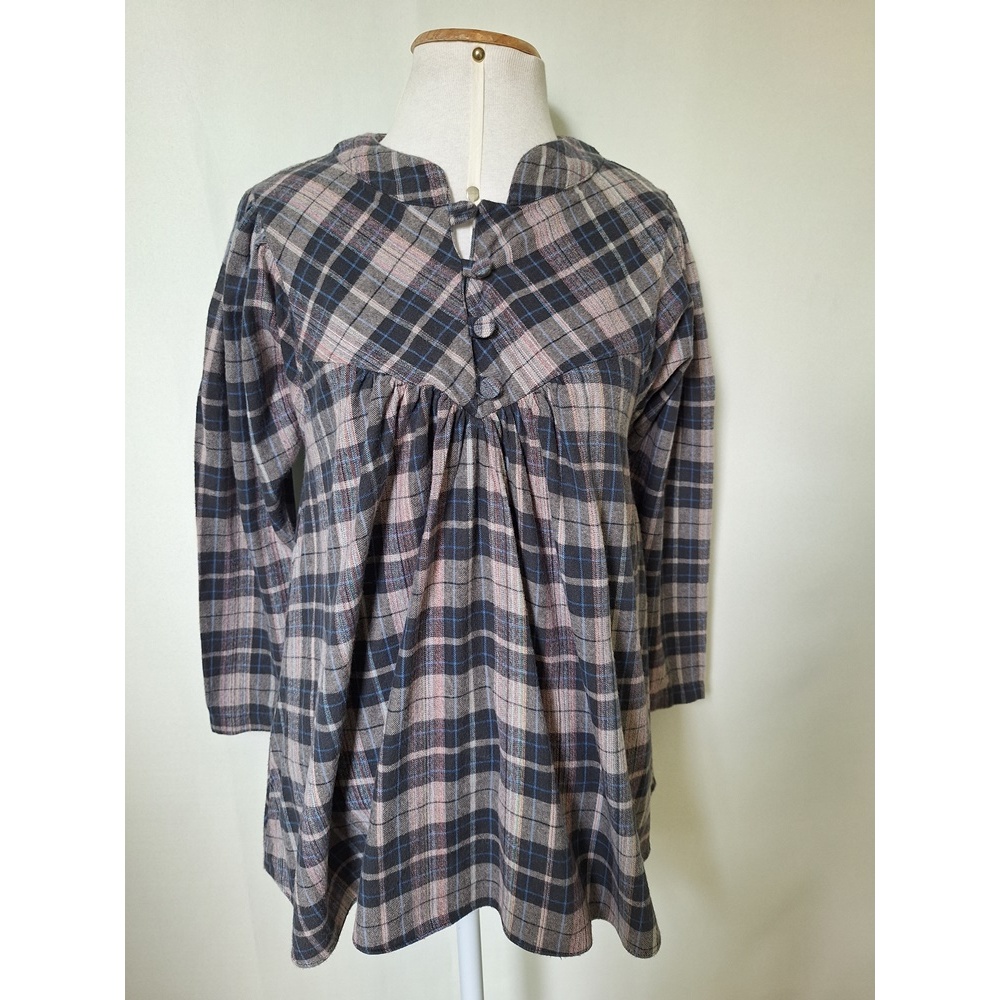 MINI VESTIDO BALONÊ XADREZ CINZA EMME
