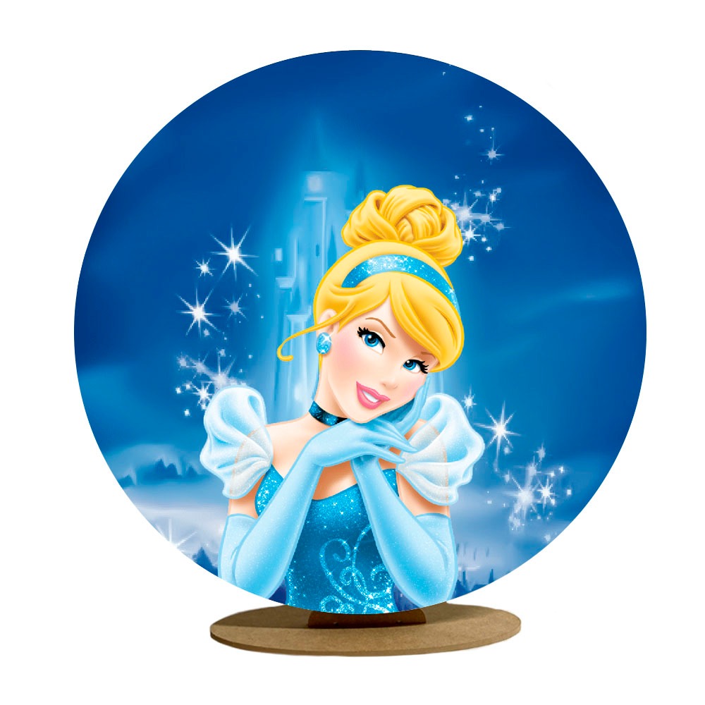 Capa Painel Redondo 50 x 50 De Festa Mesa Com Elástico Sublimação Decoração Evento Cinderela em Oferta na Shopee