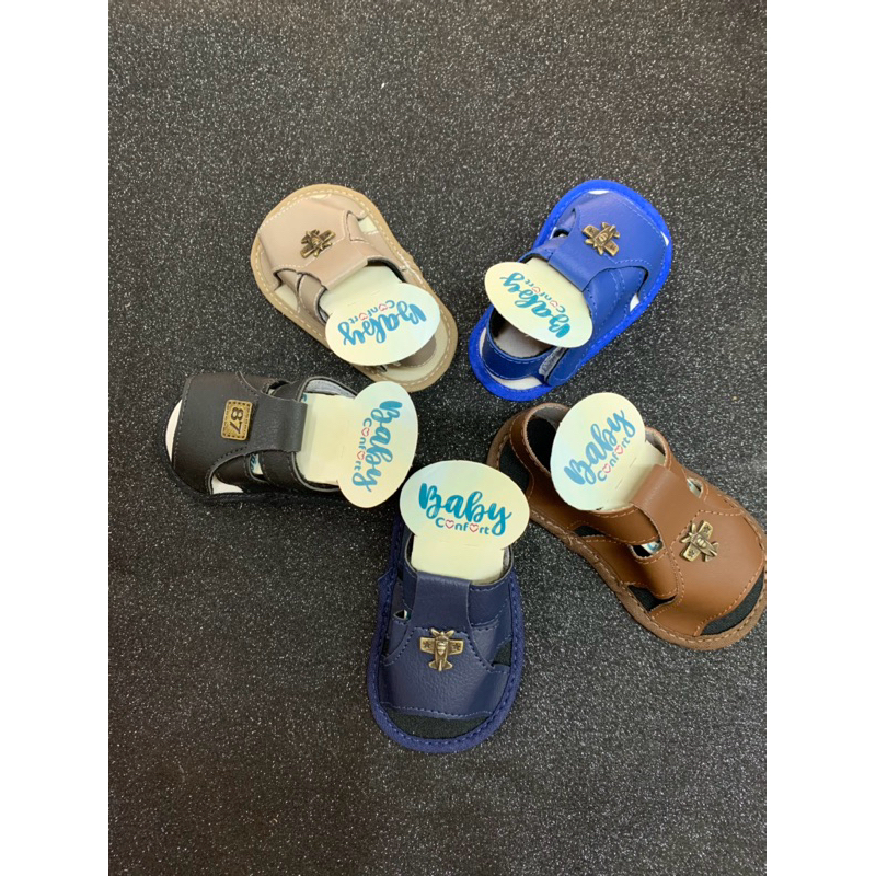 Sapatinho de bebê recém nascido - Sandália Masculina em Oferta na Shopee