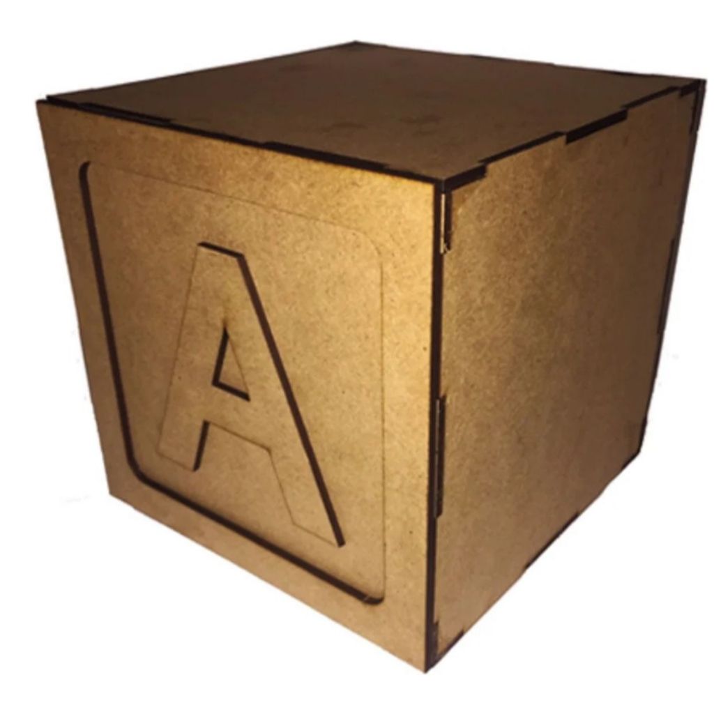 Kit 3 MOLDURA E LETRA  30cm MDF CRU(S/CUBO)