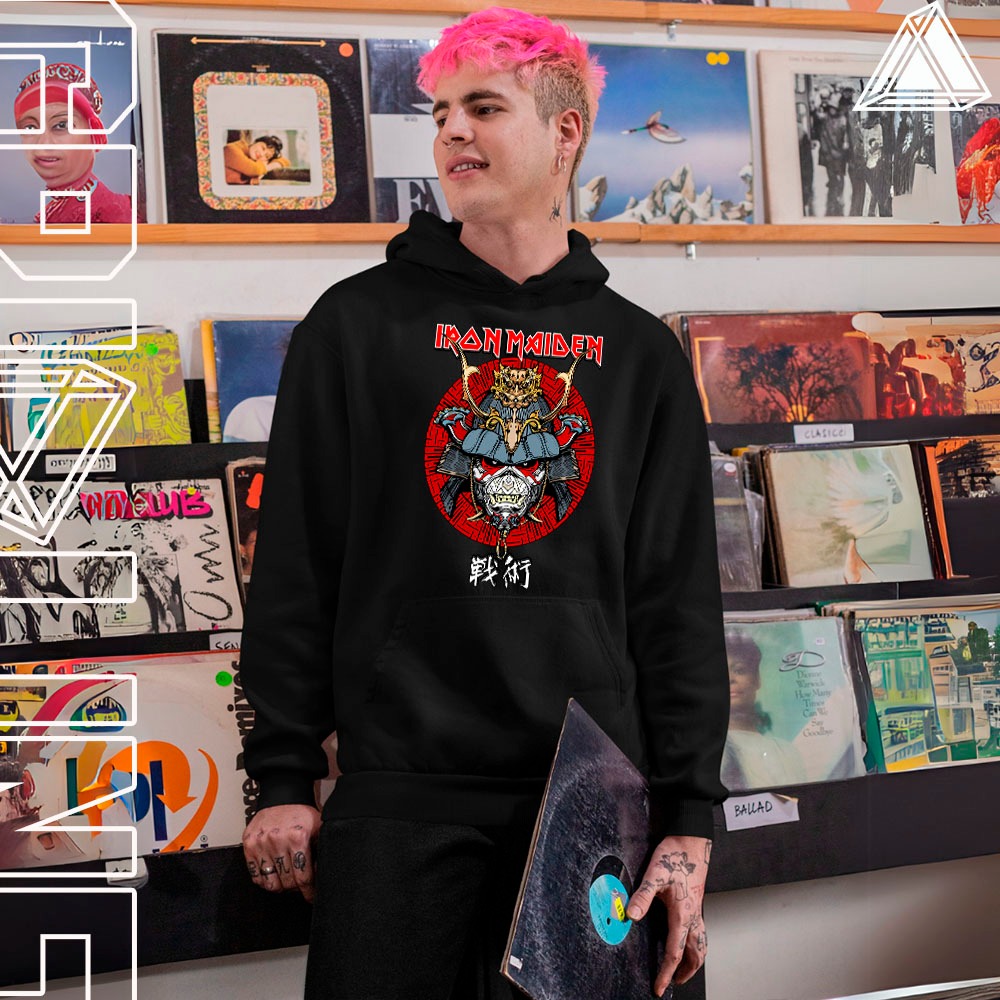 Blusa Moletom Canguru Algodão Com Capuz Iron Maiden Skull Tokyo Unissex